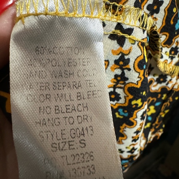 UMGEE Yellow Bohemian V-Neck Printed Dress Size S - Picture 7 of 8